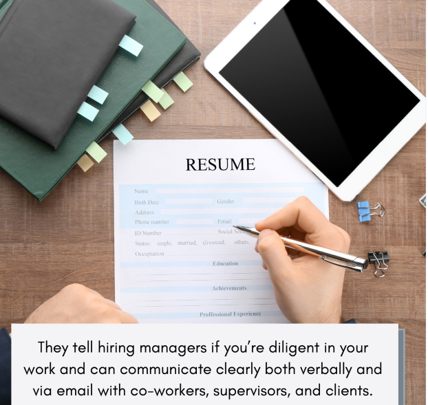 A person writing a resume