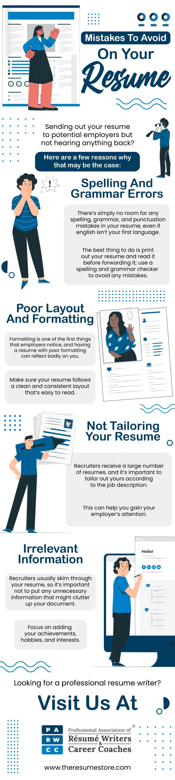 Learn about the mistakes to avoid while resume writing 